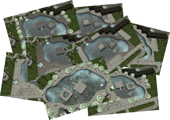 Showcase! Fall 2020, TNS Pool Paths & TNS Pool Terrain, Slider C Thumbnails Collage - Illustrations 29 - 43